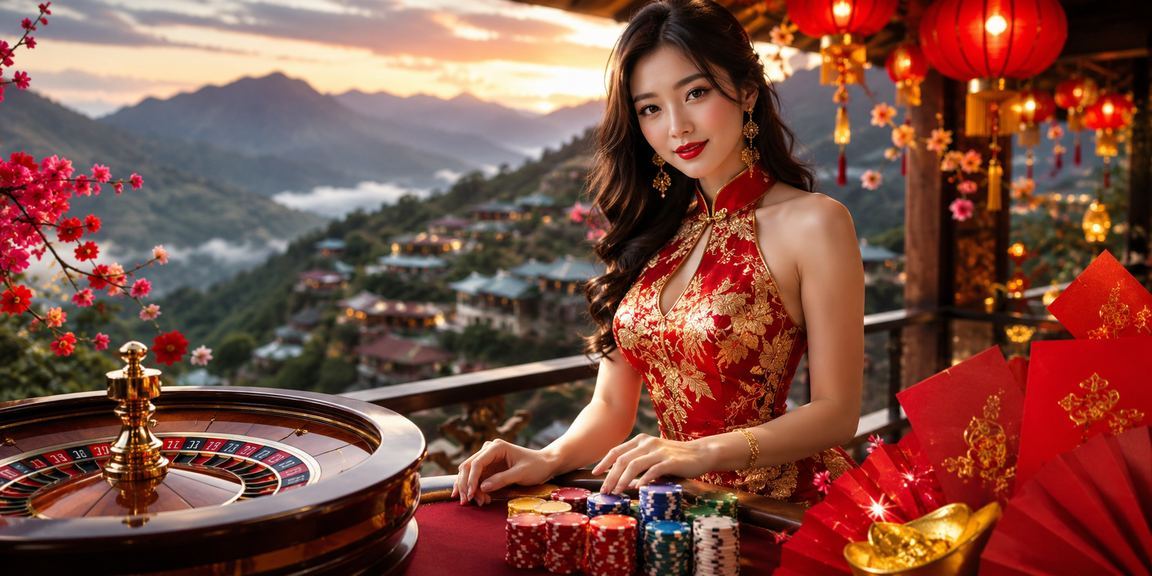 Người dùng tại Sapa trải nghiệm roulette trực tuyến dưới ánh đèn lồng lễ hội buổi tối
